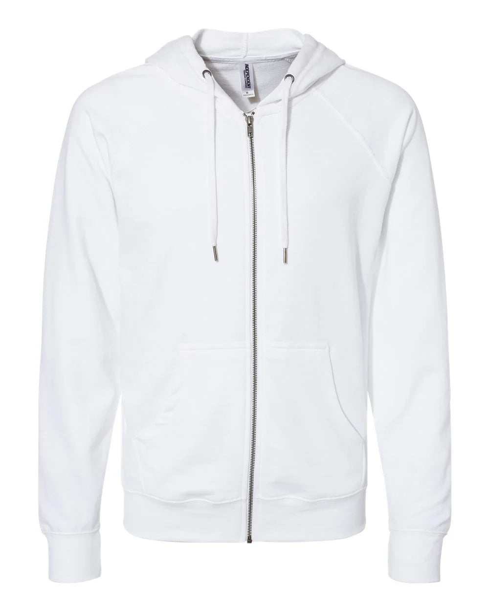 Independent Unisex Lightweight Loopback Terry Zip Hood