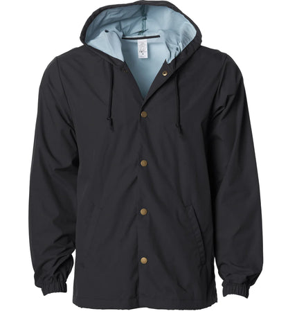 Independent Water Resistant Hooded Windbreaker Coaches Jacket