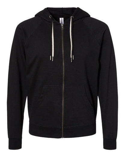 Independent Unisex Lightweight Loopback Terry Zip Hood