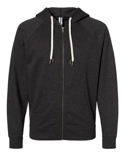 Independent Unisex Lightweight Loopback Terry Zip Hood