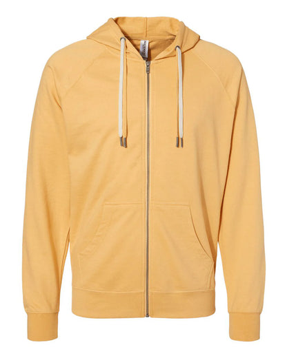 Independent Unisex Lightweight Loopback Terry Zip Hood