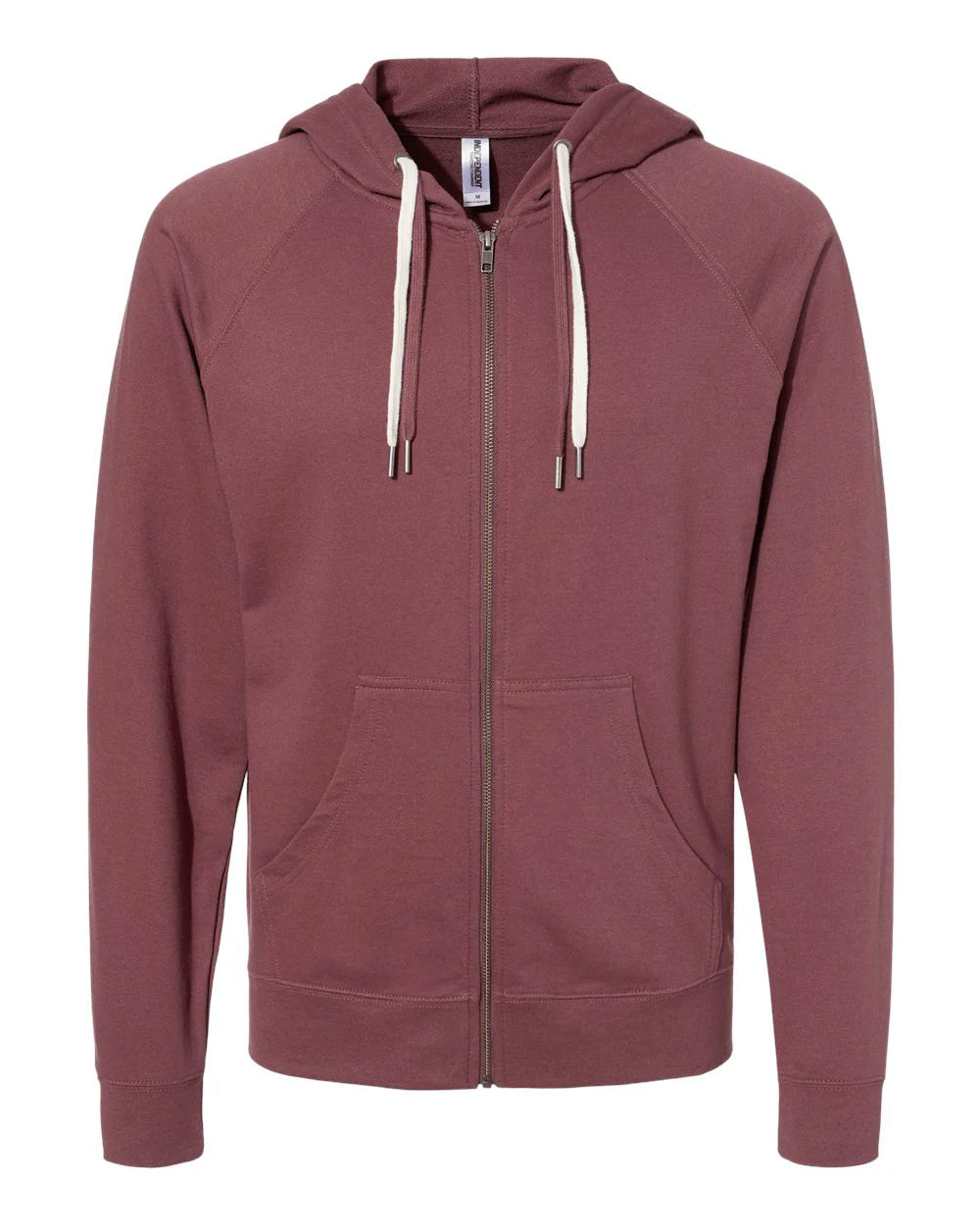 Independent Unisex Lightweight Loopback Terry Zip Hood