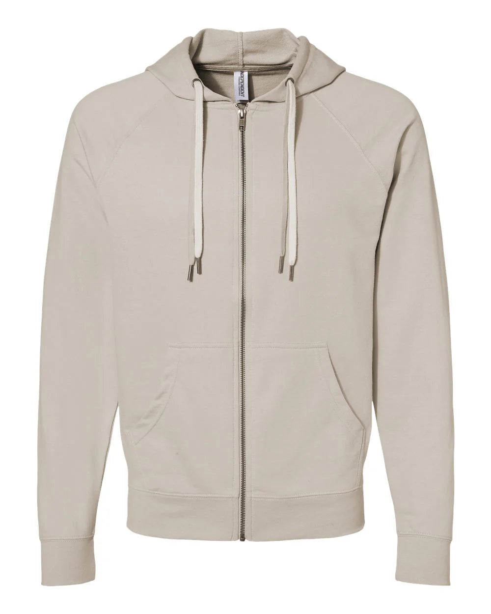 Independent Unisex Lightweight Loopback Terry Zip Hood