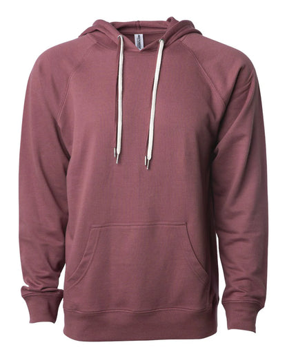 Independent Unisex Lightweight Loopback Terry Hooded Pullover