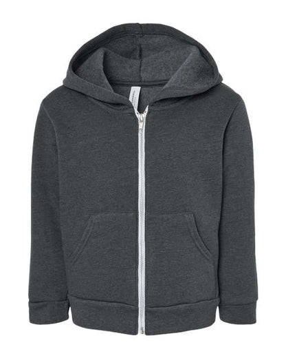 BELLA + CANVAS Toddler Sponge Fleece Full-Zip Hoodie Sweatshirt