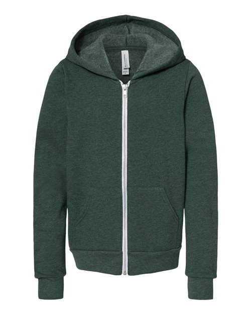 BELLA + CANVAS Youth Sponge Fleece Full-Zip Hoodie Sweatshirt