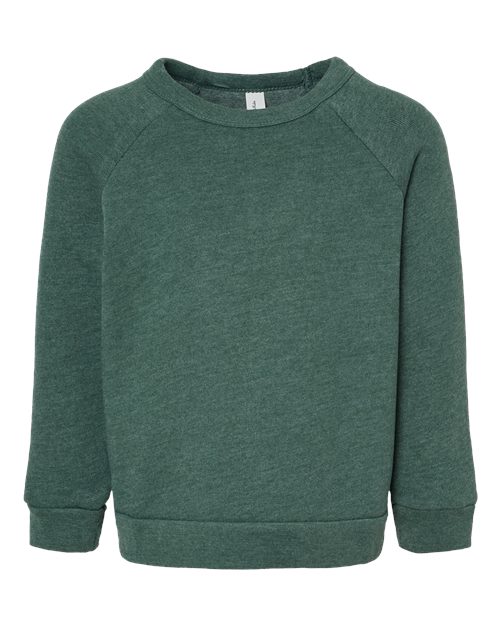 BELLA + CANVAS Toddler Sponge Fleece Raglan Crewneck Sweatshirt