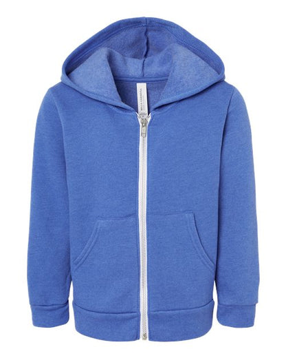 BELLA + CANVAS Toddler Sponge Fleece Full-Zip Hoodie Sweatshirt