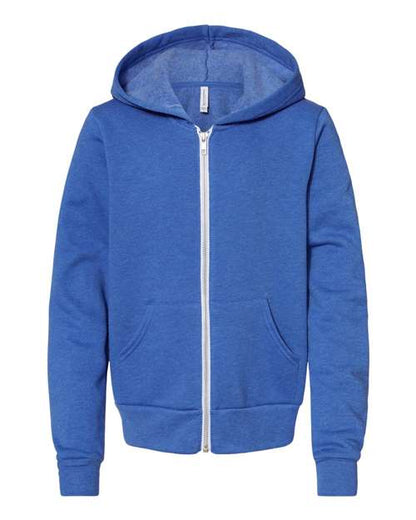 BELLA + CANVAS Youth Sponge Fleece Full-Zip Hoodie Sweatshirt
