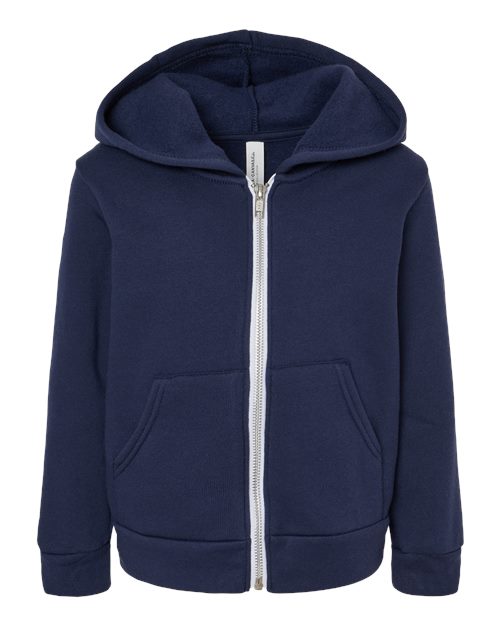 BELLA + CANVAS Toddler Sponge Fleece Full-Zip Hoodie Sweatshirt