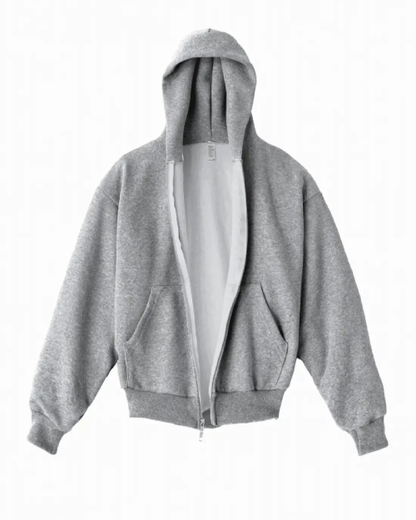 Los Angeles Apparel 12 oz. Tri-Blend Gabardine Fleece Waist Length Pull Zip Hoodie