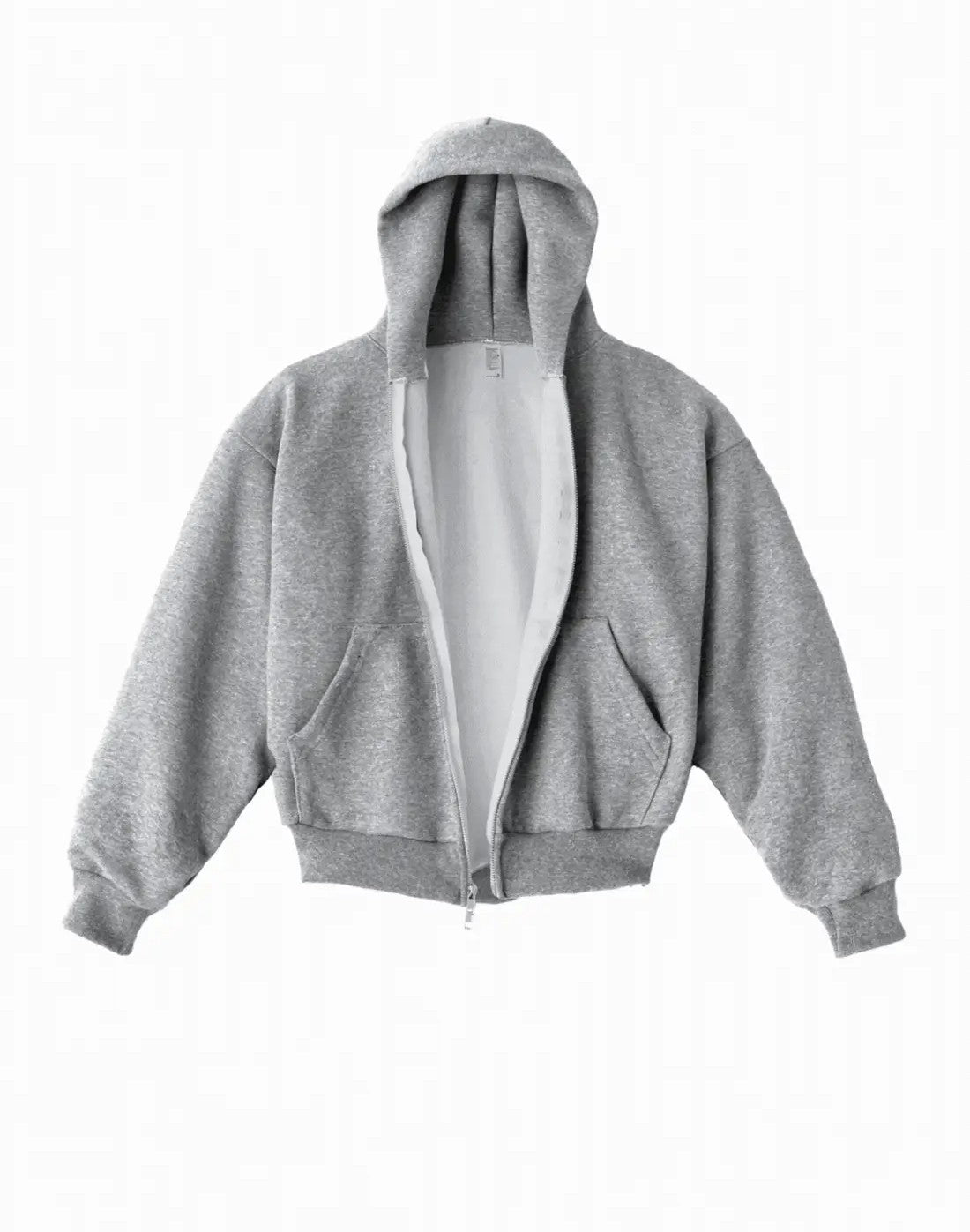 Los Angeles Apparel 12 oz. Tri-Blend Gabardine Fleece Waist Length Pull Zip Hoodie
